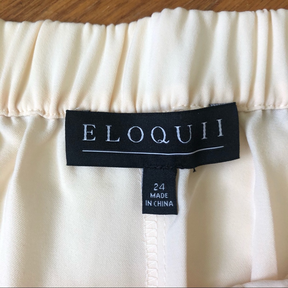 Eloquii NWT Ivory Wide Leg Overlay Pants 24 - Picture 5 of 7